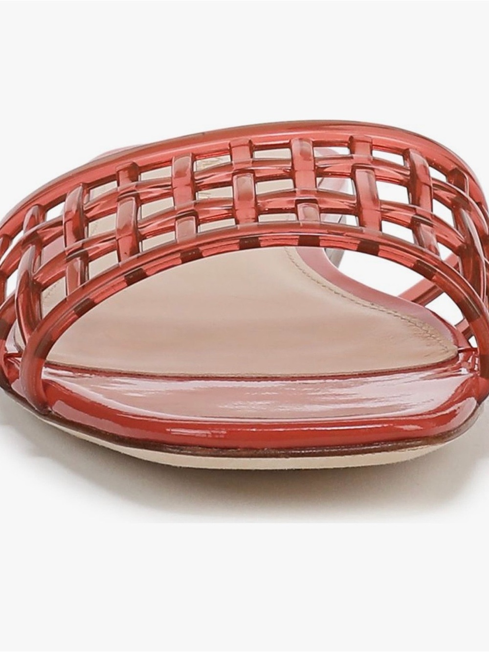 Veronica Beard Maris Woven Jelly Slide in Persimmon - Picture 5 of 10
